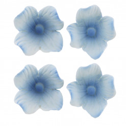 Global Sugar Art Hydrangea Blossom Sugar Cake Flowers White/Blue, Unwired, 36 Count by Chef Alan Tetreault