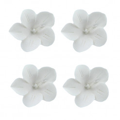 Global Sugar Art Fruit Blossom Sugar Cake Flowers, White with Wires, 12 Count by Chef Alan Tetreault