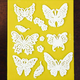 Global Sugar Art Small Butterfly Decor Silicone Lace Mat by Chef Alan Tetreault