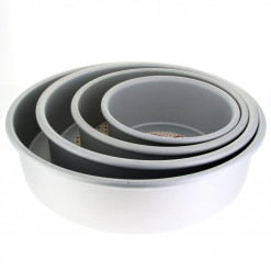 Cake Pan Set of 4, Round 3 Inches Even (6 to 12 Inches) by Fat Daddio's