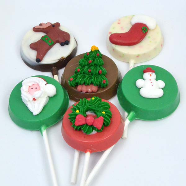 Christmas Santa and Reindeer Edible Royal Icing Decorations for Cakes, Cupcakes, Cookies and Chocolates by Global Sugar Art
