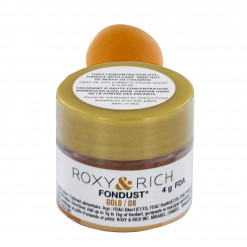 Fondust Hybrid Powder Food Color Gold, 4 Grams by Roxy & Rich