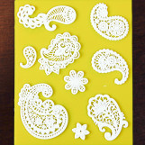 Global Sugar Art Paisley Lace Decor Silicone Lace Mat by Chef Alan Tetreault