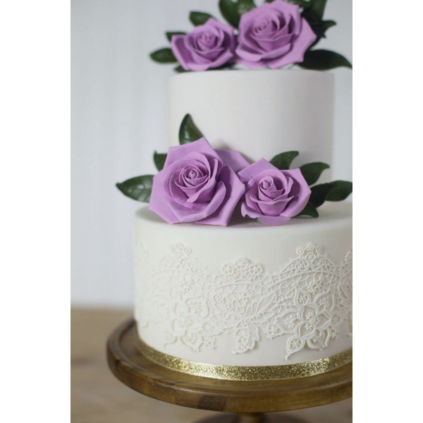 image of flower on cake