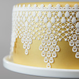 Global Sugar Art Lace Droplets 3-D Silicone Lace Mat by Chef Alan Tetreault