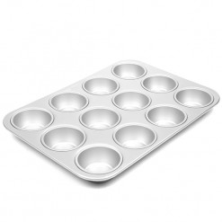 Standard Muffin-Cupcake Pan 12 Cavity 2 x 2-3/4 Inches by Fat Daddio's