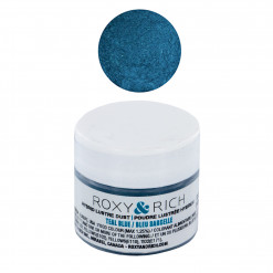 Edible Hybrid Luster Dust, Teal Blue, 2.5 Grams by Roxy & Rich