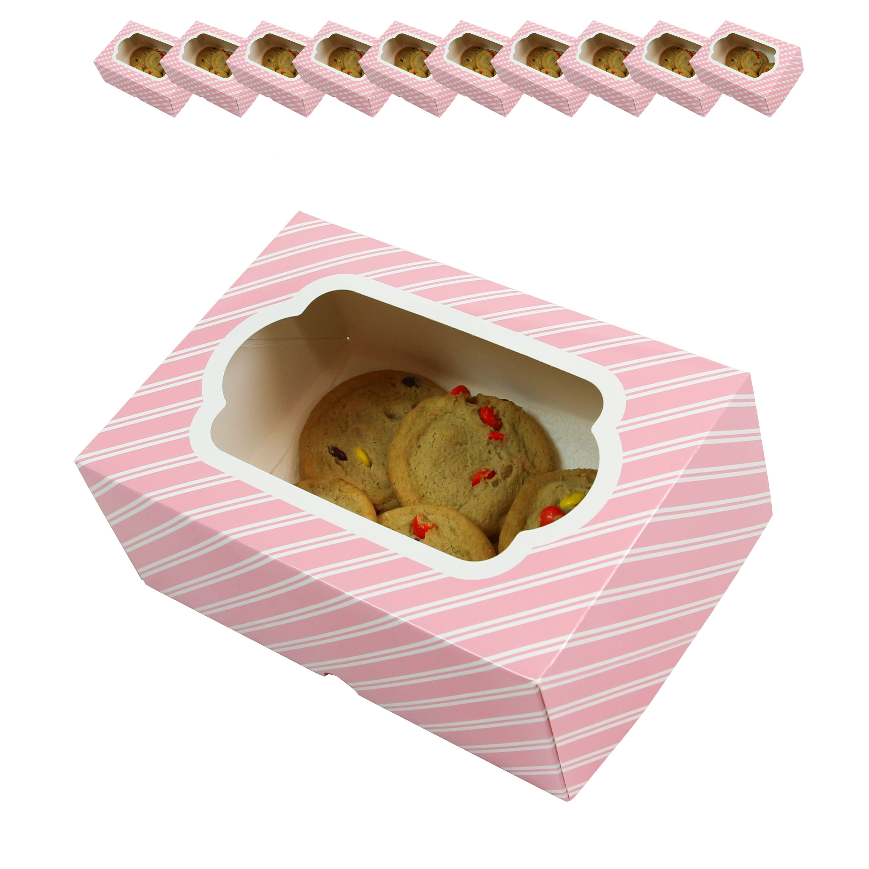 Global Sugar Art Auto-Popup Cake Box with Window, Pink