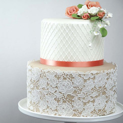 image of cake with lace